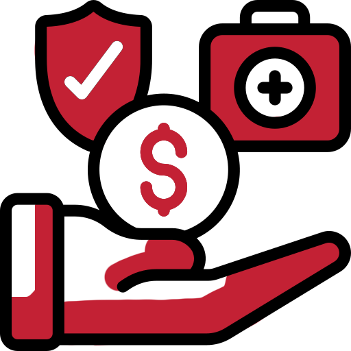 A red icon with a check mark on it, symbolizing career success.
