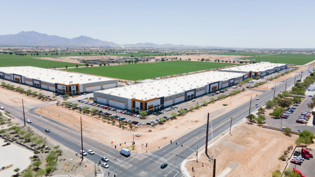 An aerial view of the PureGuard Manufacturing warehouse in Arizona.