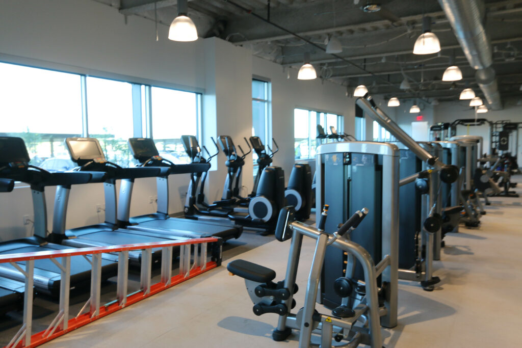A gym with a lot of tread machines, McKesson.