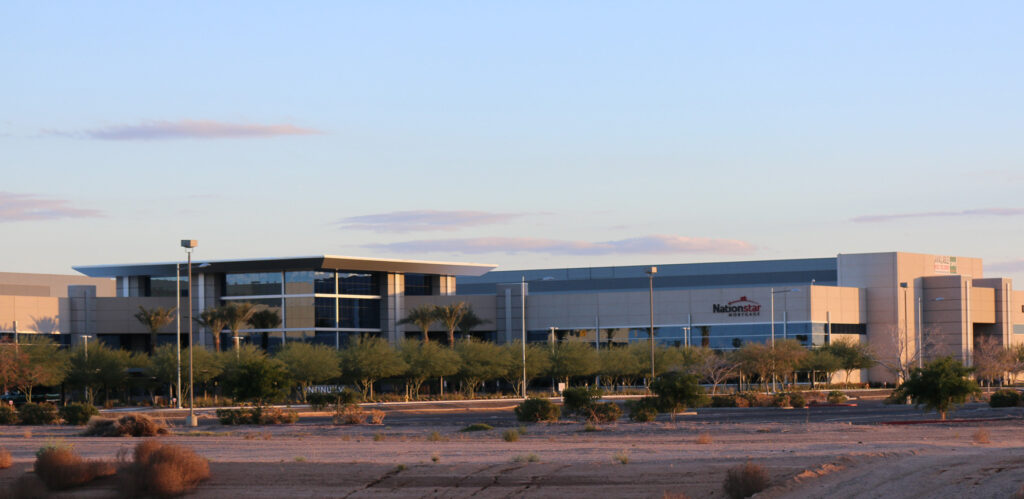 A large Nationstar building in the desert.